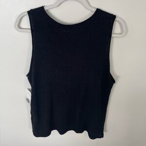 NWT Kate Hill Ribbed Minimalist Black lightweight Tank Top Size XL